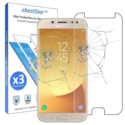 Abbildung von ebestStar kompatibel mit Samsung Galaxy J7 2017 Panzer Schutz Glas (x3 Stück) SM J730F Schutzfolie, 9H gehärte Schutzglas, HD Displayschutz, Ultrabeständig