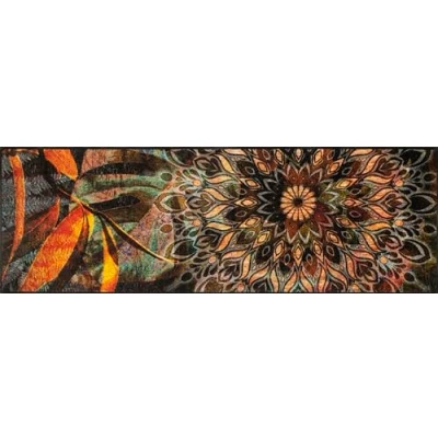Abbildung von Wash+Dry Fußmatte, Jungle Dance 60x180cm, innen und außen, waschbar, bunt