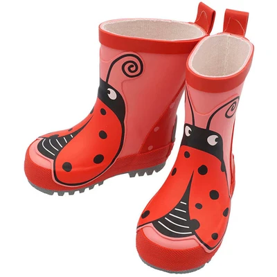 Abbildung von MAXIMO Gummistiefel mit niedlichem Marienkäfer Patch