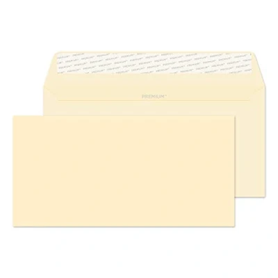 Abbildung von Blake Premium Business 61255 Briefumschläge Haftklebung Creme Wove DL 110 x 220 mm 120 g/m² 50 Stück