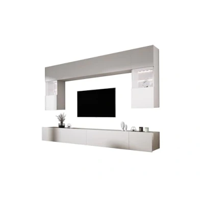 Abbildung von 3E 3xE living.com Schrankwand, Farbe: Kaschmir, Frontmaterial: MDF Platte, Möbelmaße: Breite: 300 cm