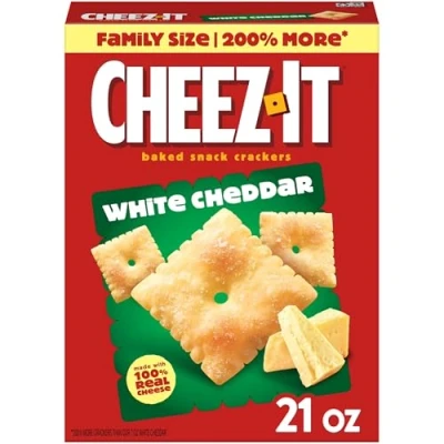Abbildung von Cheez It Baked Snack Crackers Family Size White Cheddar 21 oz