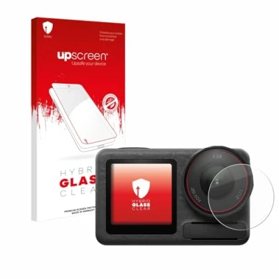 Abbildung von upscreen Schutzglas für DJI Osmo Action 5 Pro (Linse) Schutzfolie, Glas Folie [Klar, 9H Panzerschutz, Anti Fingerprint]