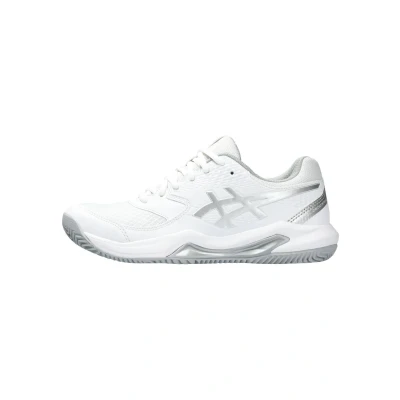 Abbildung von Asics Geldedicate 8 CLAY Tennisschuh für Sandplätze, Damen, Größe: 40.5, White pure silver Schuhe