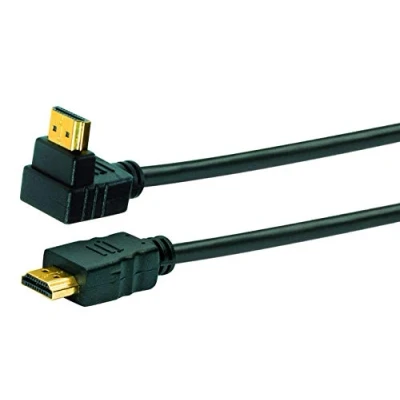 Abbildung von SCHWAIGER Digital HDMI Anschlusskabel (Stecker 90/HDMI Stecker) 1,3 m schwarz HDMIW13043