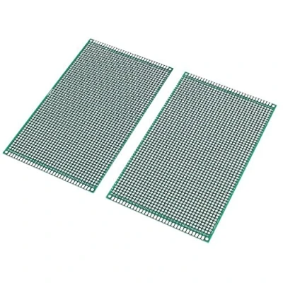Abbildung von Fasizi 2 Stück (9 x 15 cm) PCB Platine, universal, doppelseitig, Prototyping, Steckplatine, Leiterplatte für Heimwerker Löten