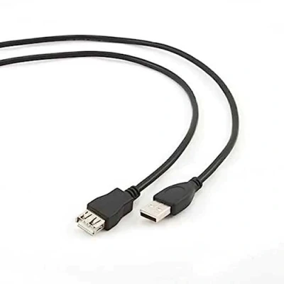 Abbildung von Gembird 1,8 m USB 2.0 A M/FM Kabel (USB A, männlich/weiblich, schwarz)