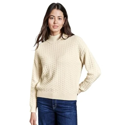 Abbildung von Street One Struktur Strickpullover, Damen, Größe: 34, Beige