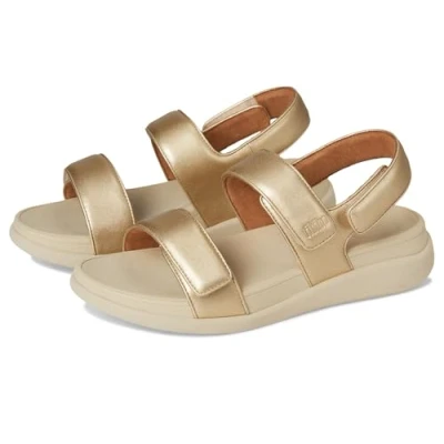 Abbildung von Fitflop Damen F Mode Go Adjustable Flatform Back Strap Sandale, Platin, 39 EU