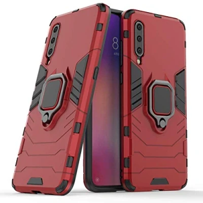 Abbildung von Kompatibel mit Xiaomi Mi 9 Hülle, Ring Ständer Magnetischer Handyhalter Auto Caseme Schutzhülle Case für Mi9 (Rot)