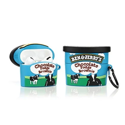 Abbildung von Derhom Silikon Niedliche Lustige Abdeckung Kompatibel mit Apple Airpods Pro[Flaschenserie] (Benjerry)
