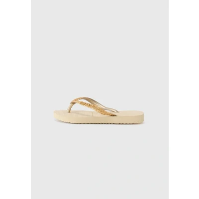 Abbildung von Havaianas SLIM Glitter Badezehentrenner, Damen, Größe: 35, Sand golden light metalico Schuhe