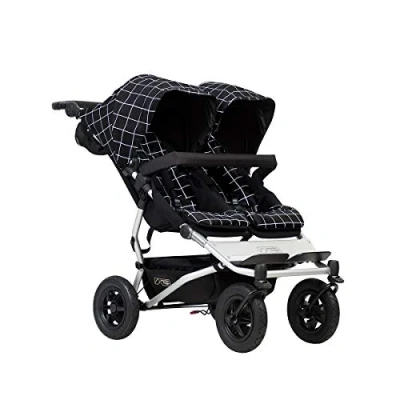 Abbildung von mountain buggy Duet V3 59 Grid Doppelkinderwagen nebeneinander mit 4 Rädern