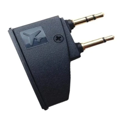 Abbildung von melairo Kopfhörer Airline Adapter Stecker Flugkopfhörer 3,5 Mono auf 2X3,5 Kompatibel mit QC45 QC35 QC3 QC25 QC20