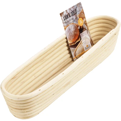 Abbildung von RBV Birkmann, 209022, Laib und Seele, Gärkörbchen aus Peddigrohr, länglich, schmal, 38 x 10,5 cm, Höhe 8 cm
