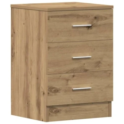 Abbildung von vidaXL Nachttisch Artisan Eiche 38x35x55 cm Holzwerkstoff, Nachttischschrank, Nachtkonsole, Beistelltisch, Nachtschrank, Schlafzimmermöbel