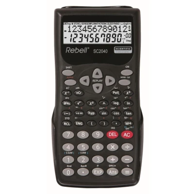 Abbildung von Rebell RE SC2040 SW Wissenschaftlicher Taschenrechner mit 240 mathematischen Funktionen und 2 zeiligem Display, schwarz