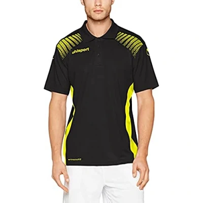 Abbildung von Uhlsport Herren Goal Polo Shirt T, Schwarz/Limonengelb, S