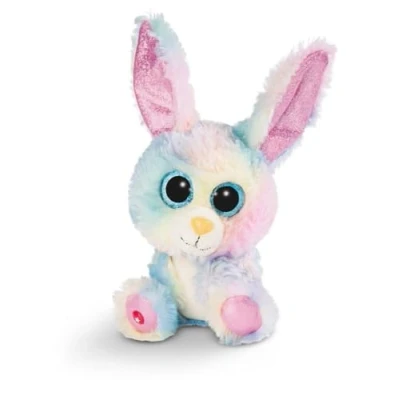 Abbildung von NICI Glubschis: Das Original Rainbow Candy 15 cm Kuscheltier Hase mit großen Augen Flauschiges Plüschtier Glitzeraugen Schmusetier für Kuscheltierliebhaber 45561