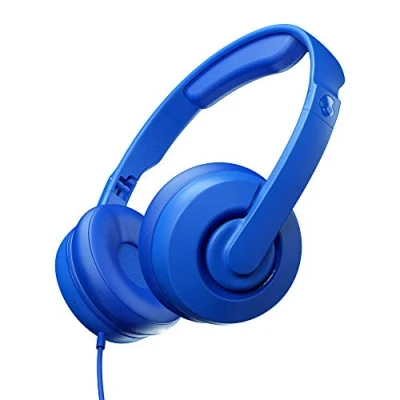 Abbildung von Skullcandy Cassette Junior Kabelgebundener On Ear Kopfhörer, Lautstärkenbegrenzung, Mirko, Kompatibel mit Bluetooth Geräten und Computern Blau