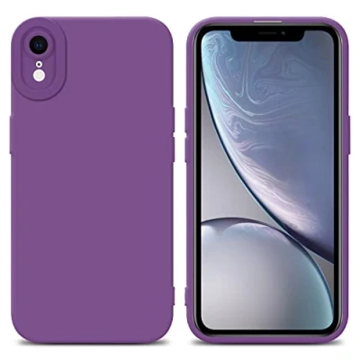 Abbildung von Cadorabo Hülle kompatibel mit Apple iPhone XR Schutzhülle TPU Silikon Case Liquid Design Kameraschutz Slim Kratzfest Weiche Gummi Rundumschutz für in Lila
