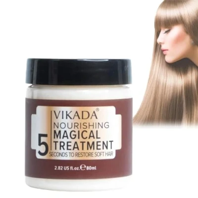 Abbildung von Vikada Nährende, magische Behandlung 5 Sekunden zur Wiederherstellung von weichem Haar, Haarreparaturcreme, Keratin Haarbehandlungsmaske, für trockenes und geschädigtes Haar (1 Stück)
