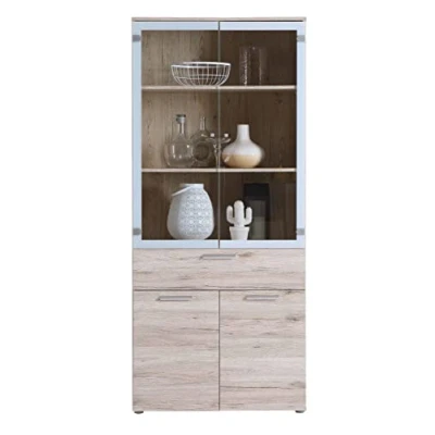 Abbildung von Newroom Vitrine Demmy Sandeiche Modern Vitrinenschrank Glasvitrine Wohnzimmer