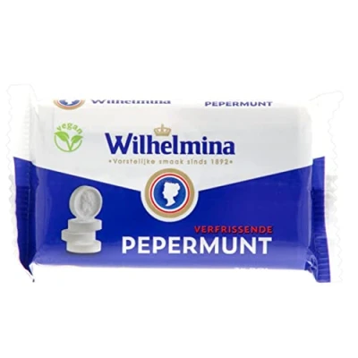 Abbildung von Fortuin Wilhelmina Pepermunt Vegan I Pfefferminz Taler aus Holland 3 Rollen a40g
