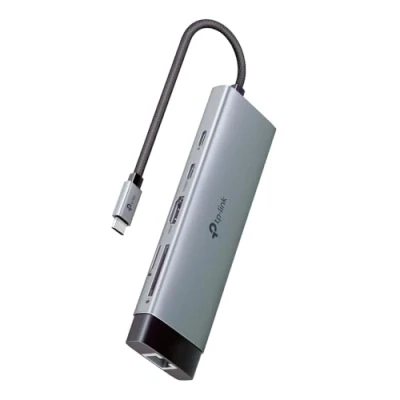 Abbildung von TP Link UH9120C USB C Hub PD100W, 4K 60Hz HDMI, 1x C, 3x A, Gigabit Ethernet, SD und microSD Karten, kompatibel mit MacOS, Windows, Linux, iPad OS, iOS, Android, ChromeOS, Nintendo