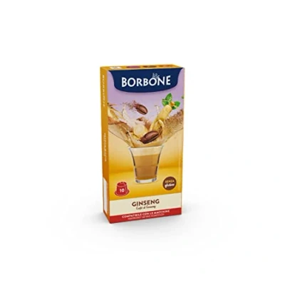 Abbildung von Caffè Borbone Ginseng Kaffee 60 Kapseln (6 Packungen 10 Stück) Kompatibel mit Nespresso®* Haushalts Espressomaschinen