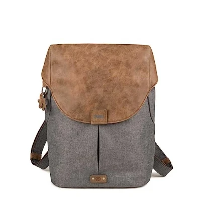 Abbildung von ZWEI Tagesrucksack dunkelgraubraun, Damen, Größe: One Size, Dunkelgrau braun