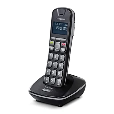 Abbildung von Emporia TH 21 Telefonhörer DECT Telefonempfänger Anrufer Identifikation Schwarz [Deutschland]