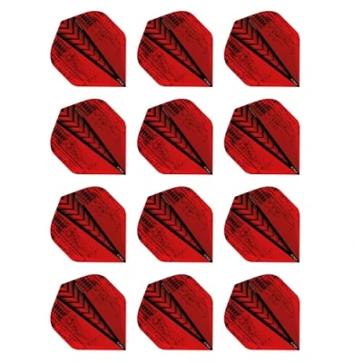 Abbildung von RED DRAGON Hardcore Radical Rot Extra Dicke Standard Dart Flights 4 Sätze pro Packung (12 insgesamt)