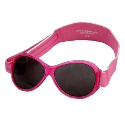 Abbildung von Baby Banz 01091 Sonnenbrille Retro Kidz mit elastischem Neoprenband, für Kopfumfang 40 52 cm (circa bis 2 jahre), UV400, rosa