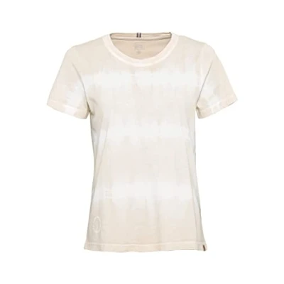 Abbildung von camel active Kurzarm MIT Batikstreifen Tshirt print, Damen, Größe: Medium, Biscuit