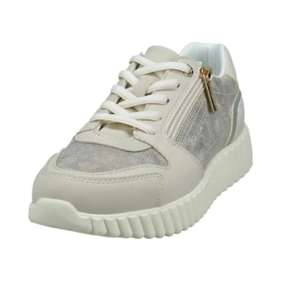Abbildung von bugatti Sneaker low, Damen, Größe: 37, Beige/metallics Schuhe