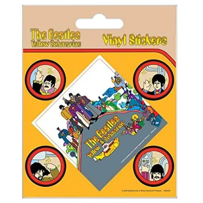 Abbildung von The Beatles Yellow Submarine, Vinyl Aufkleber, 10 x 12.5 cm