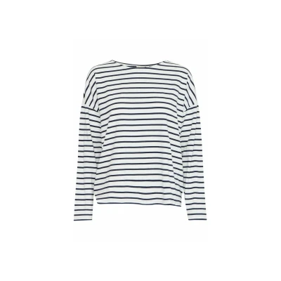 Abbildung von Fransa SIVA TEE Langarmshirt, Damen, Größe: Large, Snow white mix