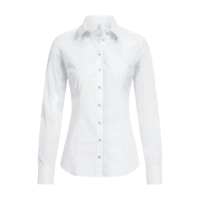 Abbildung von Greiff Langarmbluse Corporate Bluse BASIC Damen OEKO TEX® Pflegeleicht Weiß 38