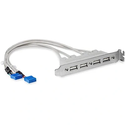 Abbildung von StarTech.com 4 Port USB 2.0 Buchse Slotblech Adapter mit 2x 10 Pin Mainboard Header