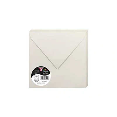 Abbildung von Clairefontaine 5953C Packung mit 20 Umschläge Pollen, 165 x 165mm, 120g, ideal für Ihre Einladungen und Korrespondez, Hellgrau, 1 Pack