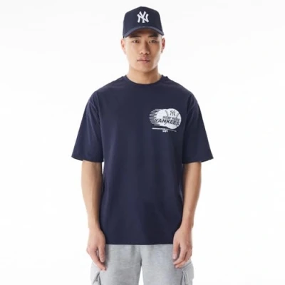 Abbildung von Baseball Oversized T Shirt New York Yankees Navy Whitete