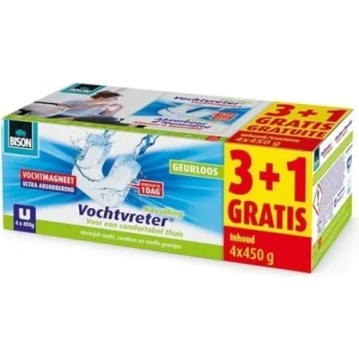 Abbildung von Bison Feuchtigkeitsabsorber Magnet Neutral Nachfüllpackung 4 x 450 gr.