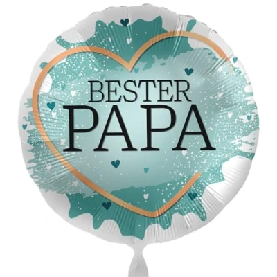Abbildung von Folienballon &#039;Bester Papa&#039; Geschenk für Papa zum Geburtstag, Vatertag,Ballon Vater, ungefüllt, 43cm, Helium geeignet, Made in EU