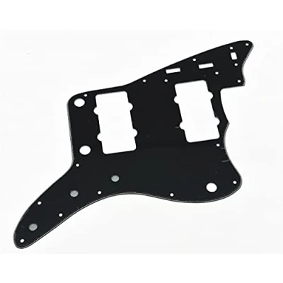 Abbildung von Dopro American Vintage Jazzmaster Guitar Pickguard Scratch Plate JM mit Schrauben für Fender Black 3 lagig (BWBB)