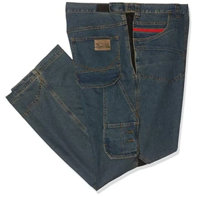 Abbildung von U Power Herrenjeans, Rostdesign, gerade geschnittene Hose, bequemer Baumwollstoff, Smart Fit, Freizeitkleidung, Multi_Pockets, Hose mit geradem Bein Rust Jeans 52