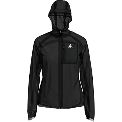 Abbildung von ODLO Zeroweight DUAL DRY Regenjacke / wasserabweisende Jacke, Damen, Größe: Medium, Black
