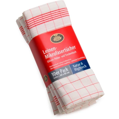 Abbildung von Gözze Geschirrtuch &quot;Gläser und Poliertuch, Des. 60053, 60x80 cm&quot;, (Set, 10 tlg.), Mikrofaser