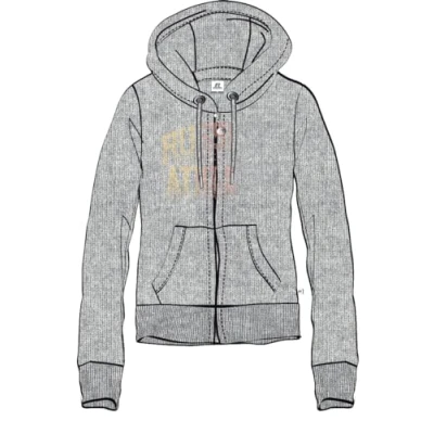 Abbildung von Russell Athletic A01292 SR 603 Zip Through Hoody Sweatshirt Damen Steel Marl Größe L