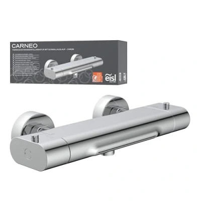 Abbildung von Eisl Wannenthermostat &quot;CARNEO&quot;, Schwallauslauf, Eco Stopp Funktion, Sicherheitssperre